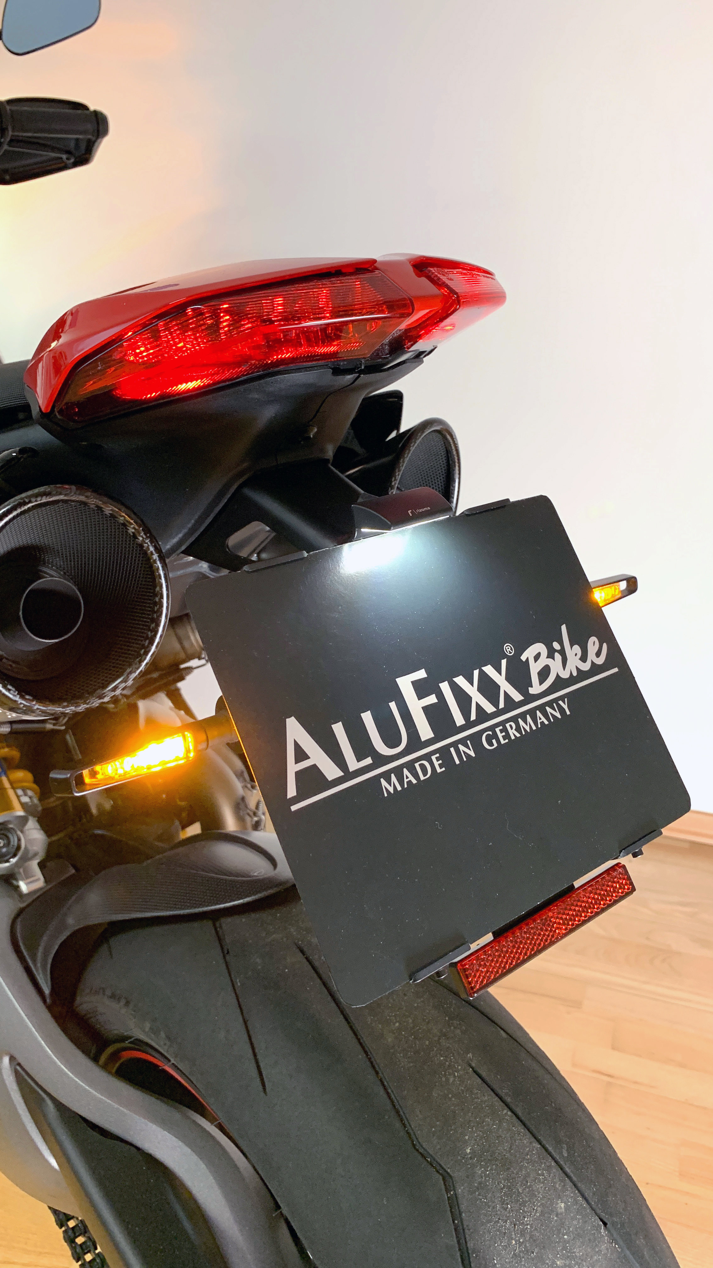 AluFixx Bike AT Kennzeichenhalter schwarz matt eloxiert für